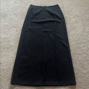 Elegant Charcoal Gray Maxi Skirt No Slits, No pockets.